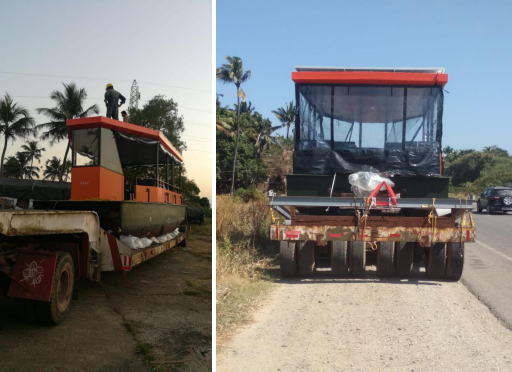 Solar boat for Kaav resort at Kabani